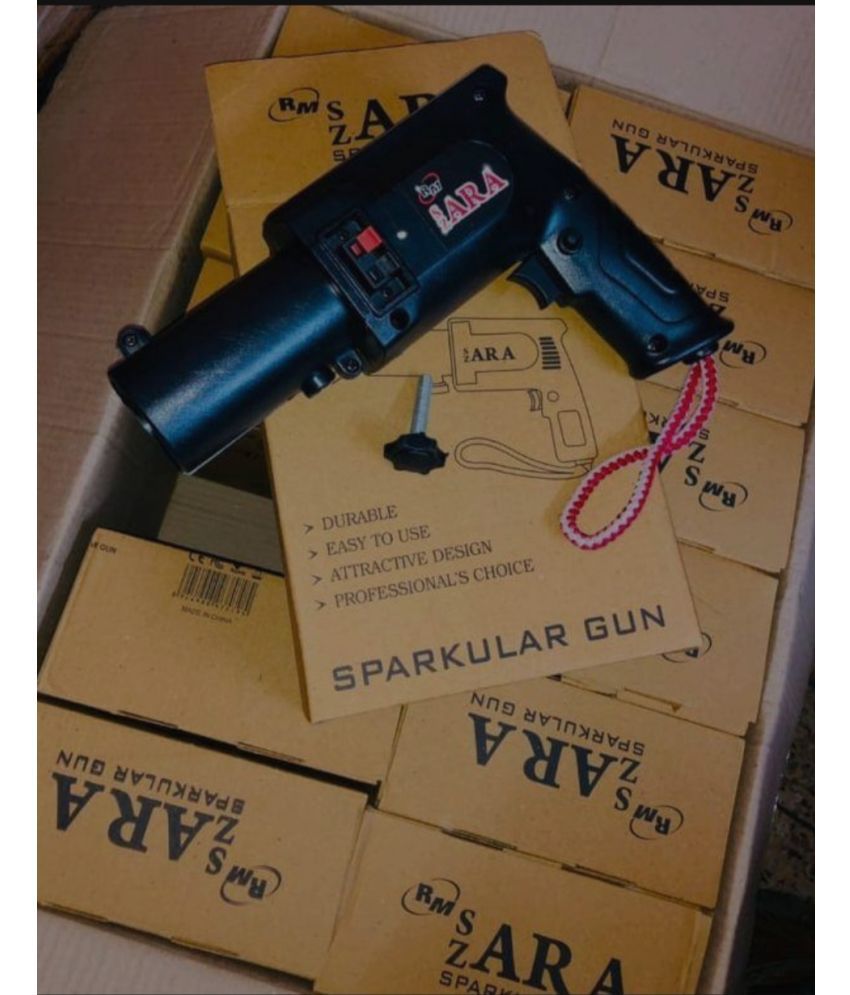     			1948 YESKART-Cold Pyro Party Gun Sky Toy Hand Held Gun Toy for Parties Functions Events and All Kind of Celebrations, PLASTIC Gun, Black
