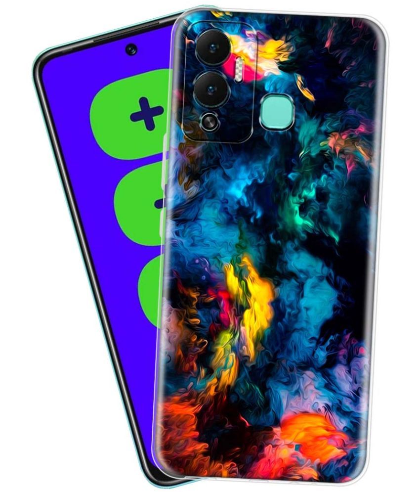     			Fashionury - Multicolor Printed Back Cover Silicon Compatible For Infinix Hot 12 Play ( Pack of 1 )