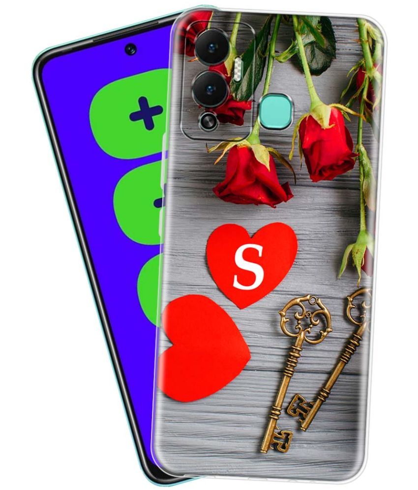     			Fashionury - Multicolor Printed Back Cover Silicon Compatible For Infinix Hot 12 Play ( Pack of 1 )