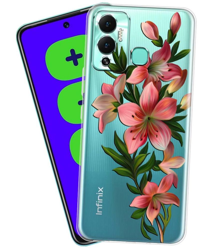     			Fashionury - Multicolor Printed Back Cover Silicon Compatible For Infinix Hot 12 Play ( Pack of 1 )