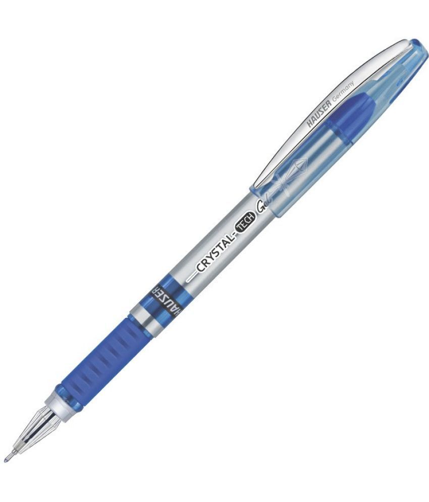     			HAUSER CRYSTAL TECH BLUE Gel Pen (Pack of 10, Blue)