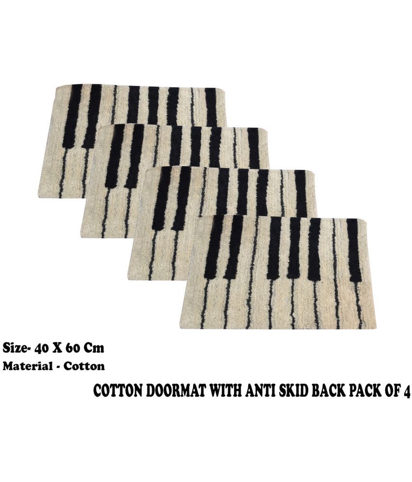     			HOMETALES - Anti-skid Cotton Door Mat ( 60 X 40 cm ) Set of 4 - Copper