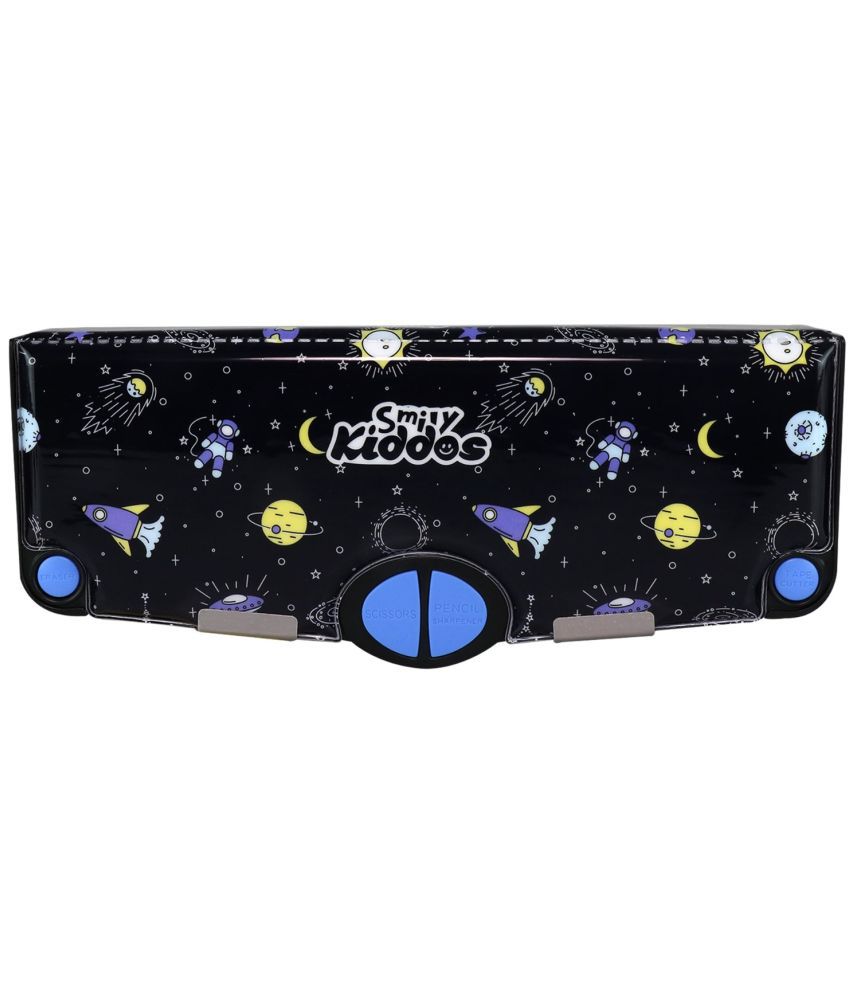     			Multi Functional Pop Out Pencil Box for Kids Stationery for Children - Space Theme- Black