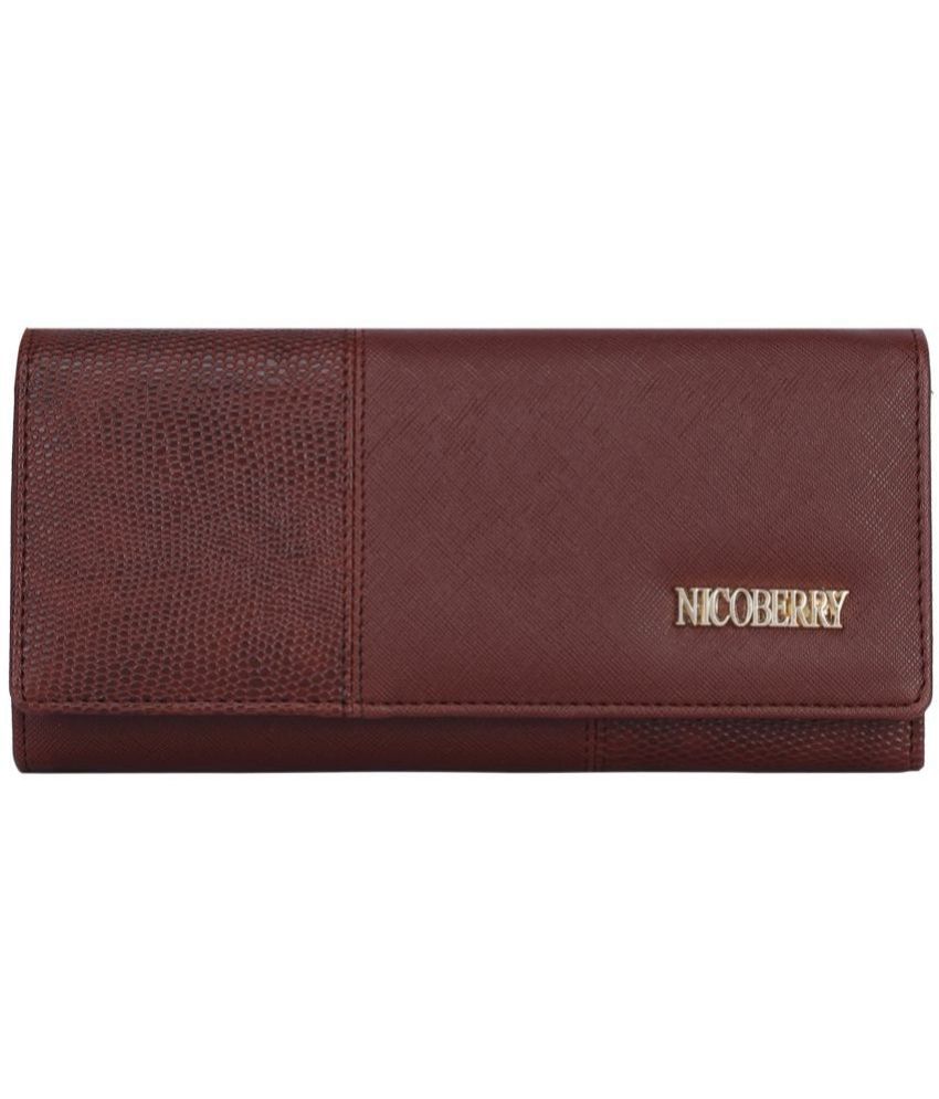     			Nicoberry - Maroon Faux Leather Purse