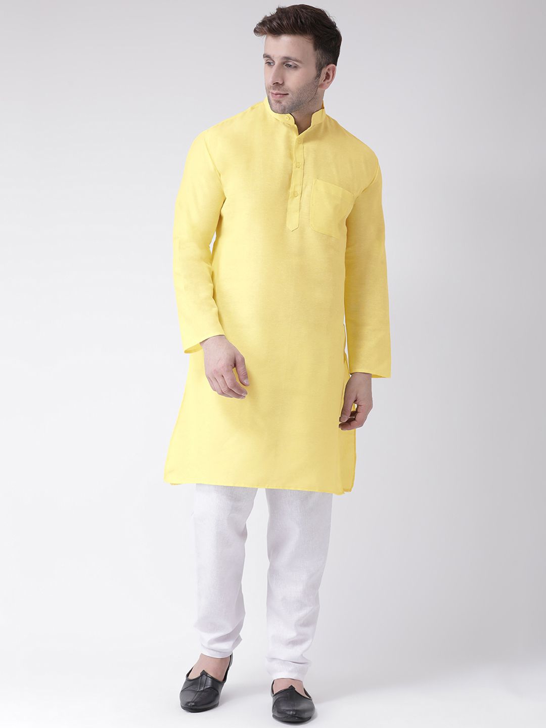     			RIAG - Yellow Cotton Men's Regular Kurta ( Pack of 1 )