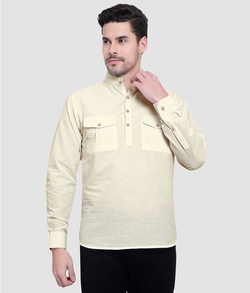     			Vida Loca - Beige Cotton Men's Pathani Kurta ( Pack of 1 )