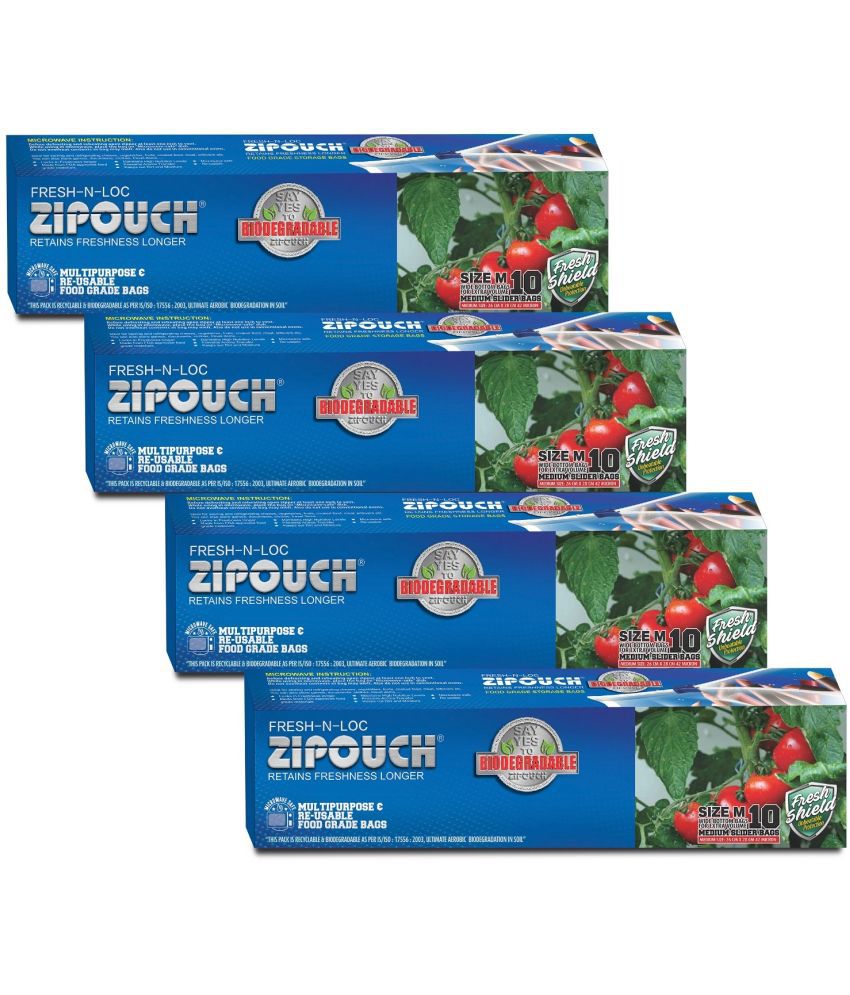     			Zipouch - Storage Boxes & Baskets ( Pack of 4 )