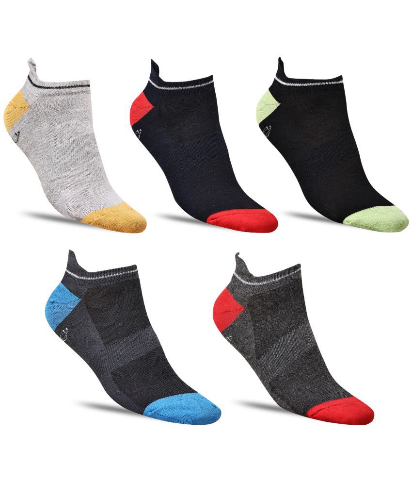     			Dollar - Cotton Blend Men's Colorblock Multicolor Ankle Length Socks ( Pack of 5 )