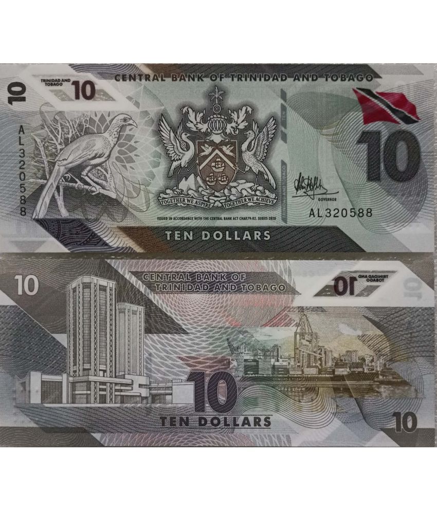     			Hop n Shop - Trinidad & Tobago 10 Dollars Polymer UNC 1 Paper currency & Bank notes