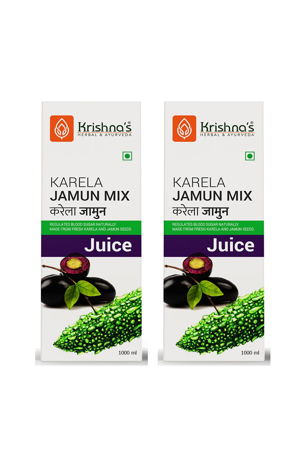     			Krishna's Karela Jamun Mix Juice 1000 (Pack of 2)