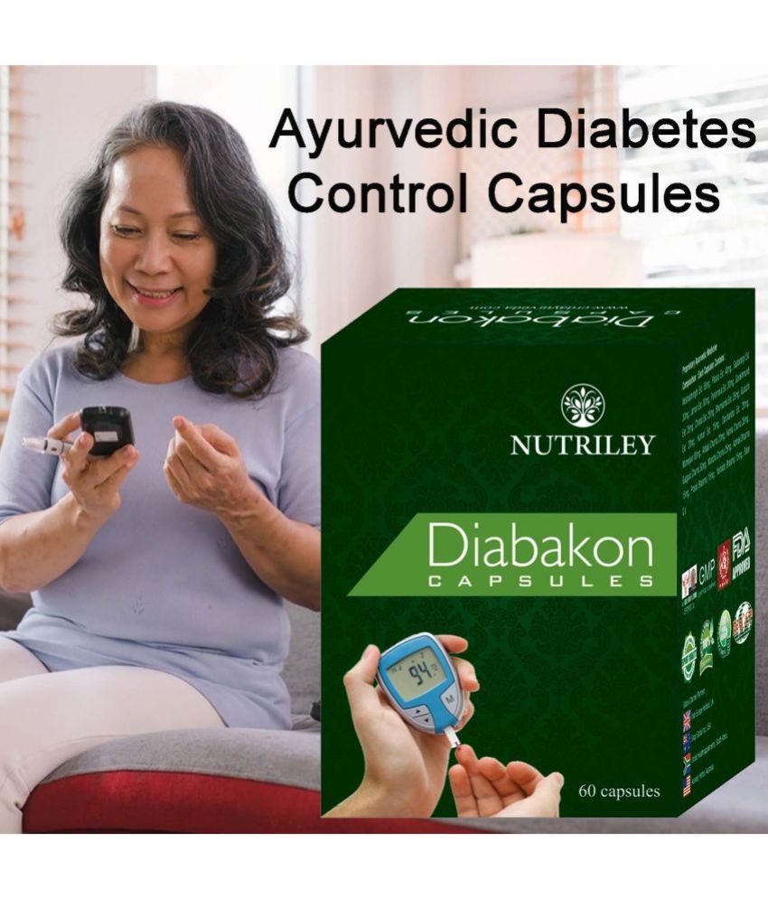     			Nutriley Diabakon Diabetes Control Capsules, Diabetic Care, Heart Care Capsules, 60 Caps