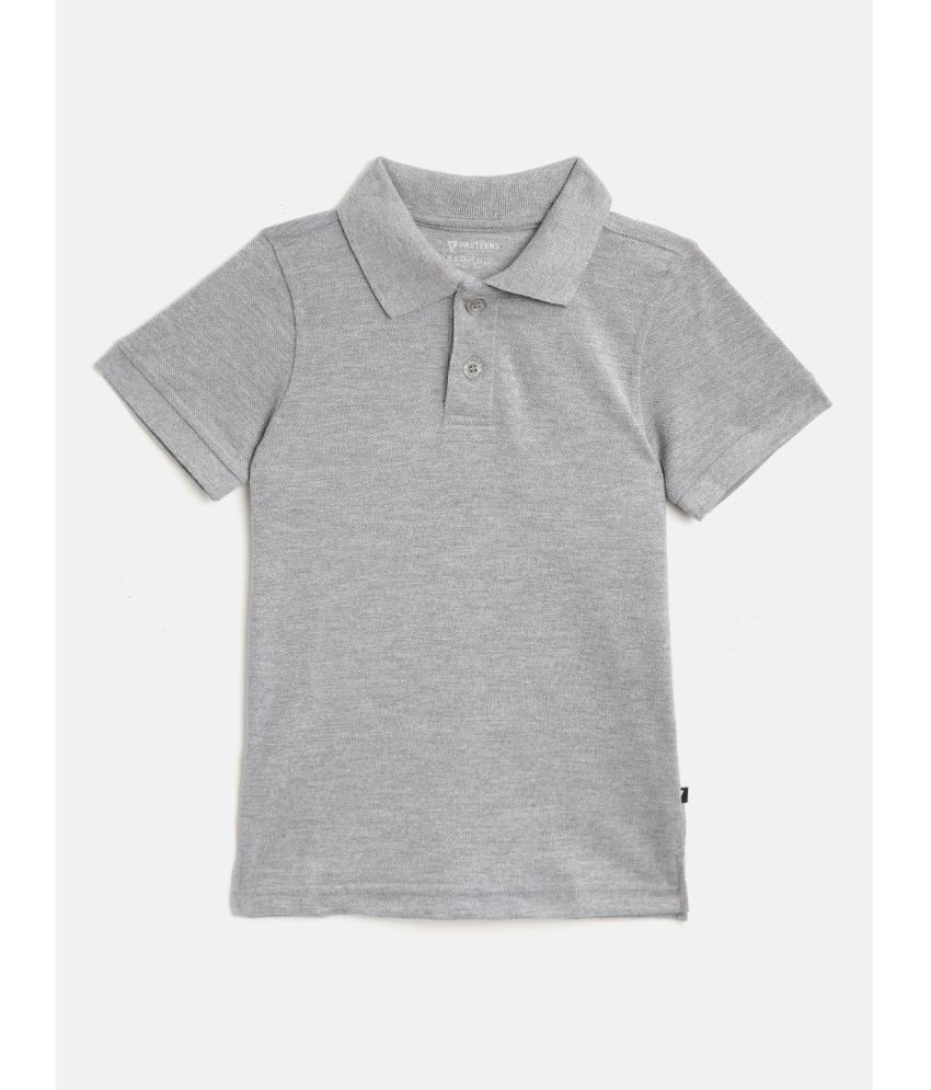     			Proteens - Grey Cotton Blend Boy's Polo T-Shirt ( Pack of 1 )