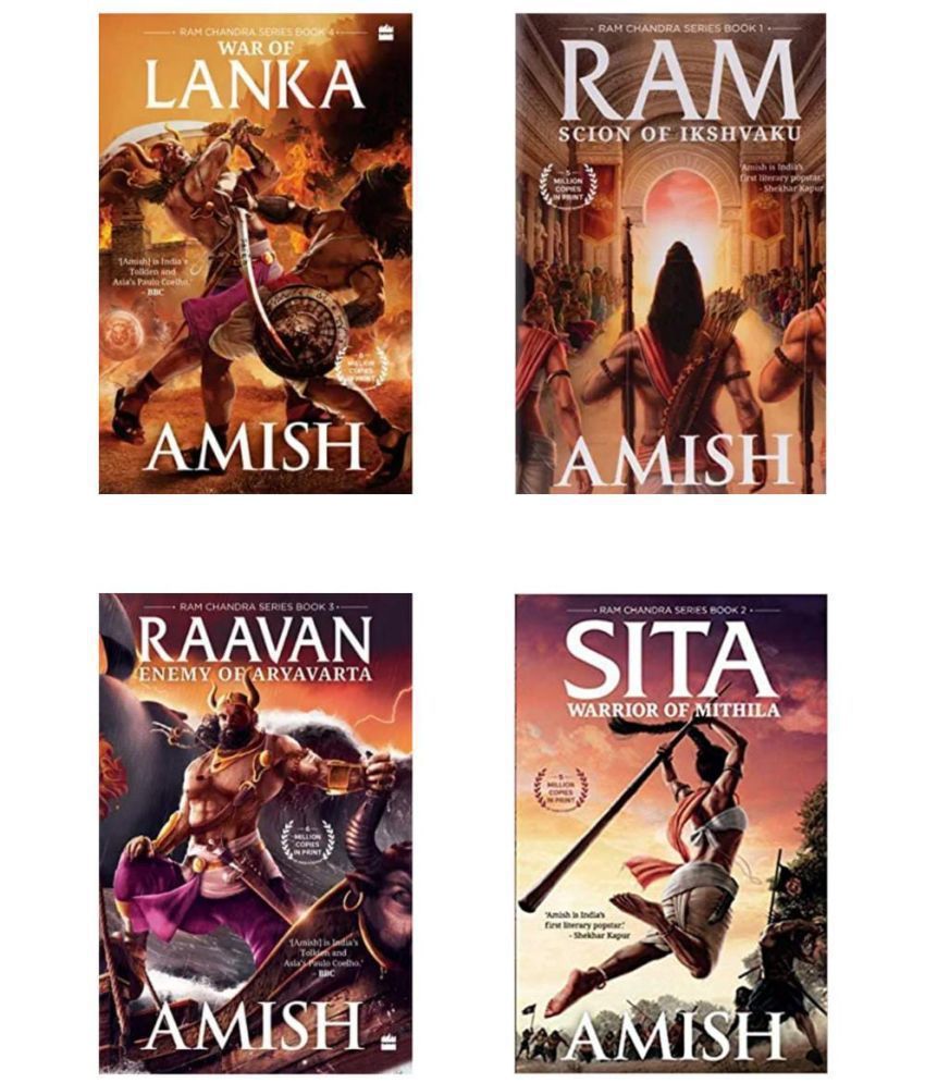     			Ram Scion Of Ikshvaku & Raavan Enemy of Aryavarta, & SITA Warrior of Mithila, & War of Lanka ( Ram Chandra Series 4 Books Combo ) English , Paperback ,By Amish Tripathi
