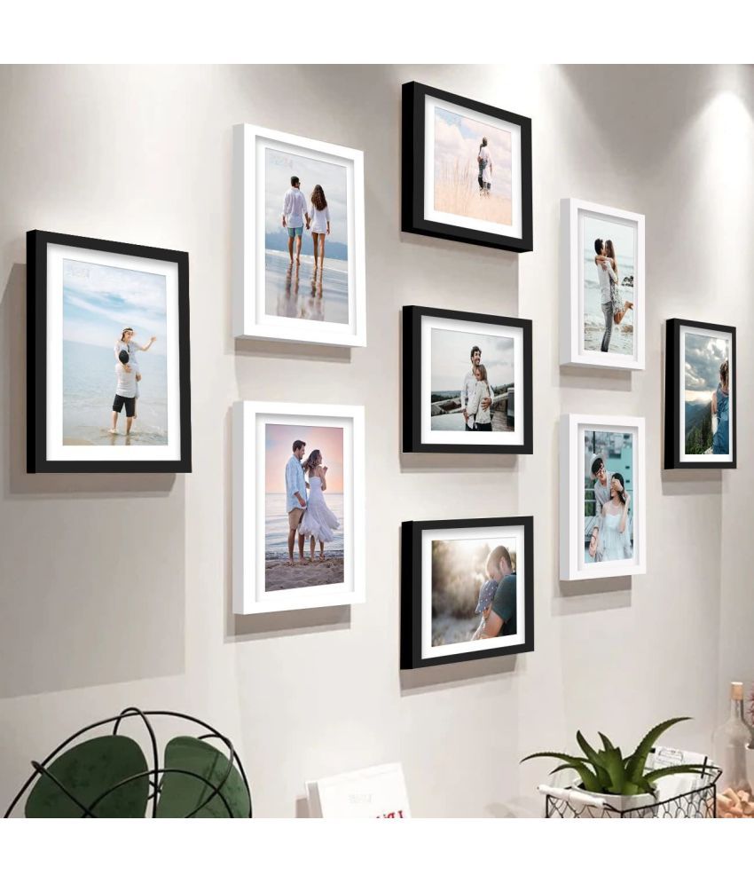     			STUTHI ARTS Wood Wall Hanging White Photo Frame Sets - Pack of 1