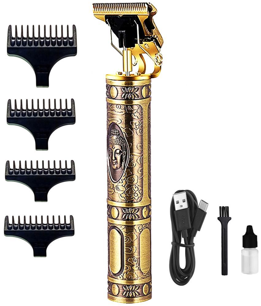     			geemy - Sharp Razor Cutting Gold Cordless Beard Trimmer With 60 Runtime