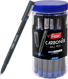 FLAIR Carbonix Ball Pen (Pack of 25, Blue)