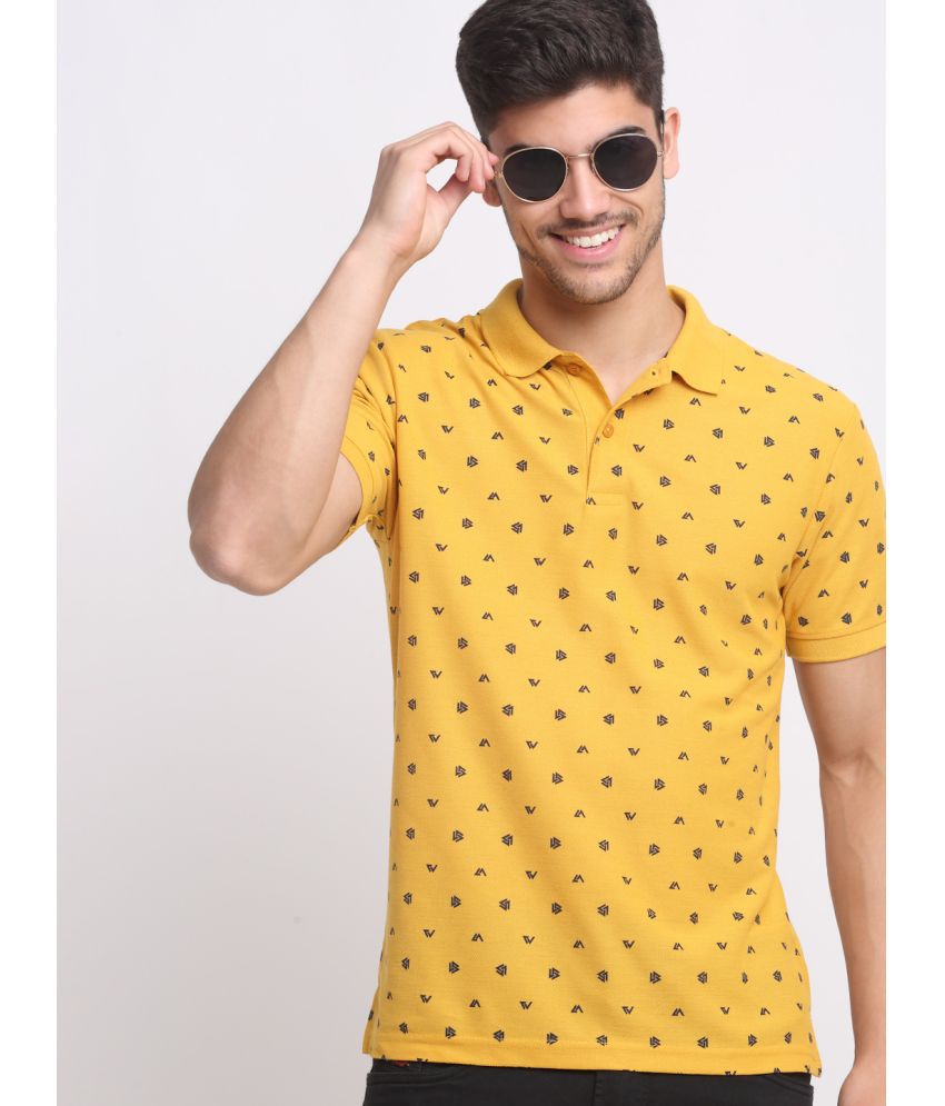     			Affordable AF - Mustard Cotton Blend Regular Fit Men's Polo T Shirt ( Pack of 1 )