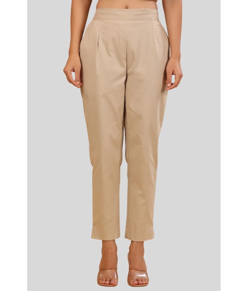     			Juniper - Beige Cotton Women's Pencil Pants ( Pack of 1 )