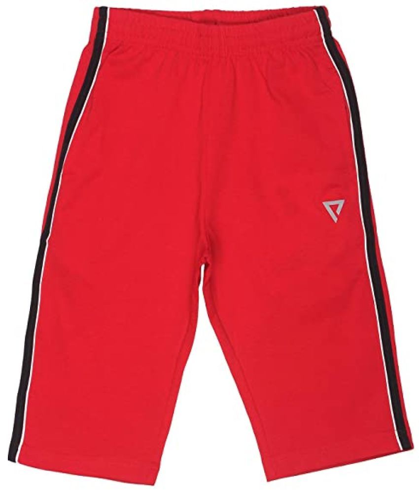     			Proteens Pack of 1 Cotton Three-Fourth For Boys ( Red )