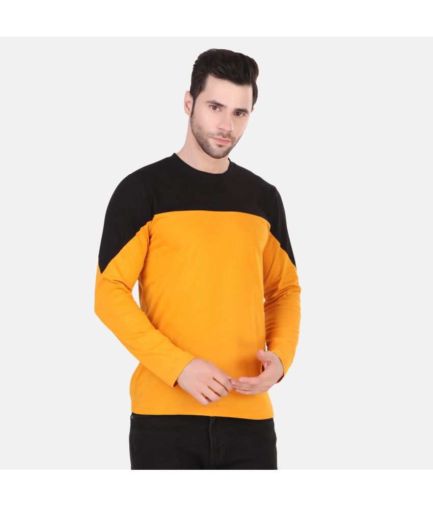     			TEEMEX - Yellow Cotton Blend Regular Fit Men's T-Shirt ( Pack of 1 )