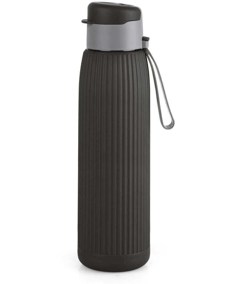     			Cello Puro Steel-X Volvo 900 Insulated Inner Steel Outer Plastic Water Bottle, 740 ml, Black