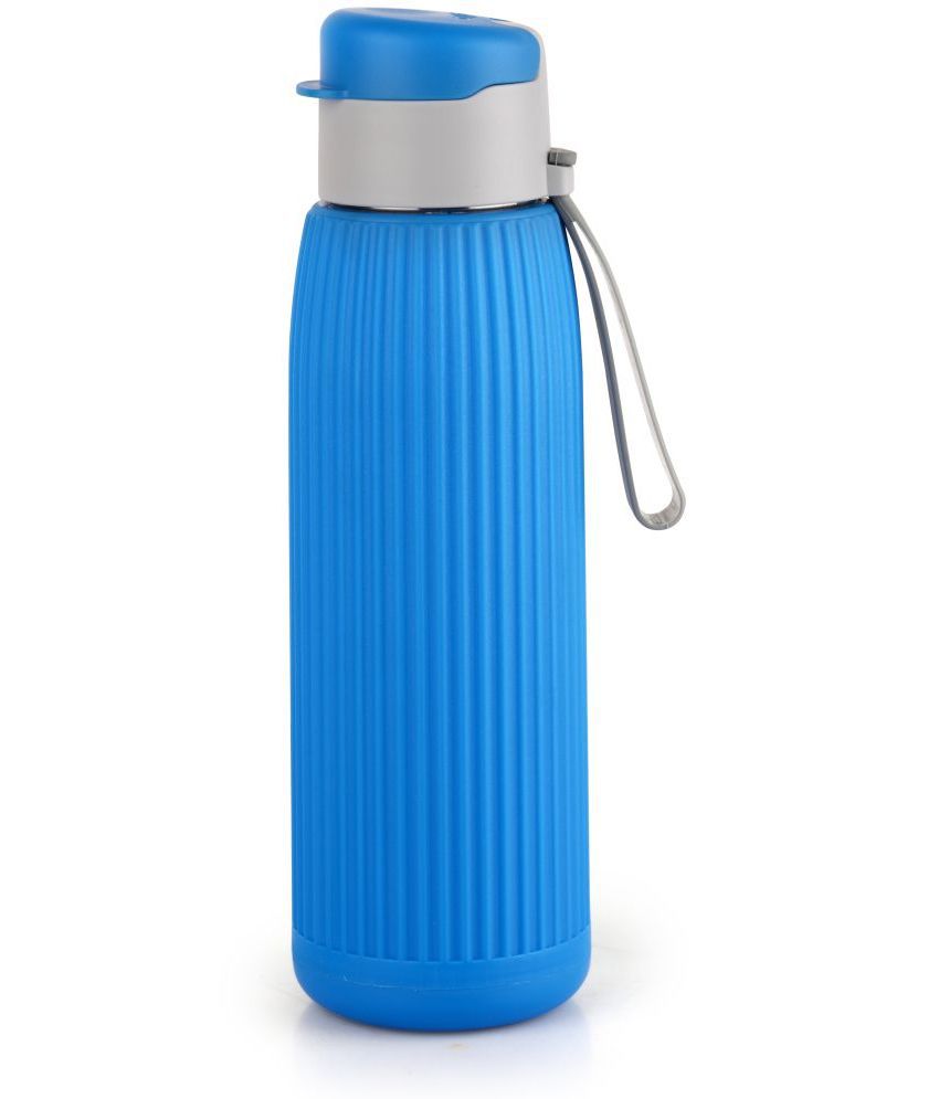     			Cello Puro Steel-X Volvo 900 Insulated Inner Steel Outer Plastic Water Bottle, 740 ml, Blue