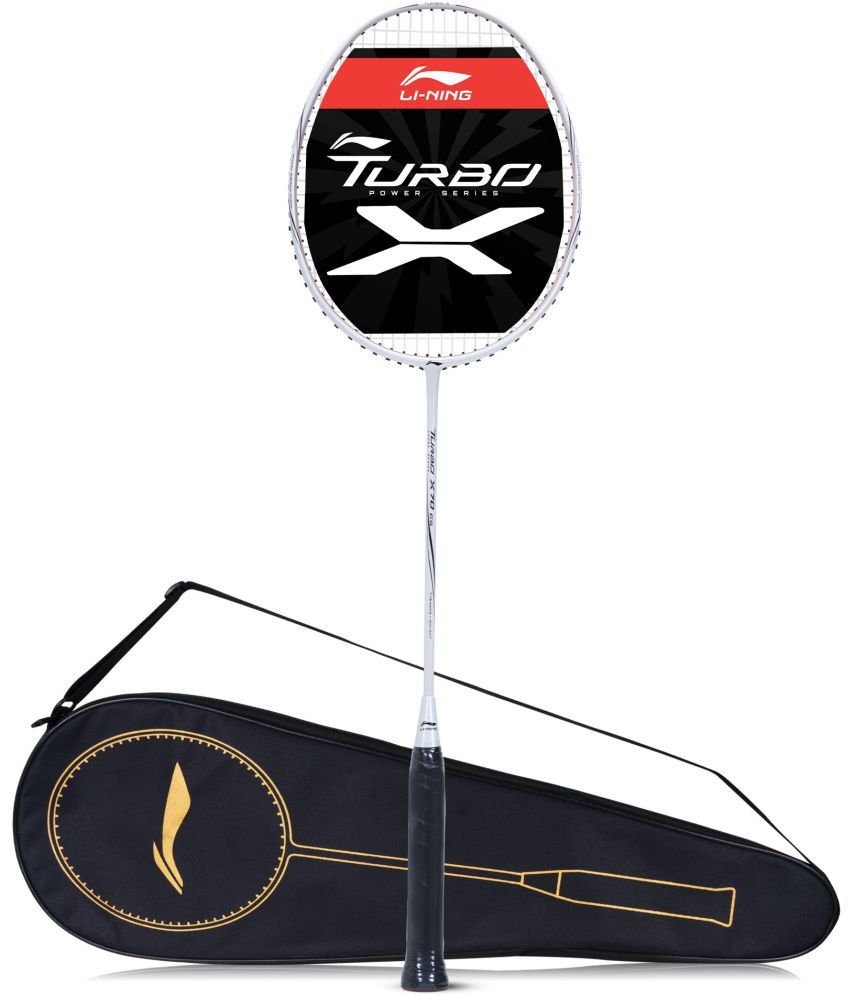     			Li-Ning Turbo X 70 G5 Strung Badminton Racket (White/Black, 87 Grams), Carbon Fibre