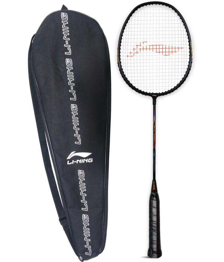     			Li-Ning Mega Power 9 - (Strung) Aluminum Badminton Racket With Full Cover( Black / Gold, Pack of 1)