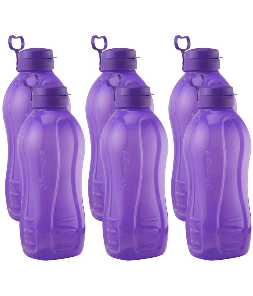     			Oliveware Purple Water Bottle 2000 mL ( Set of 6 )