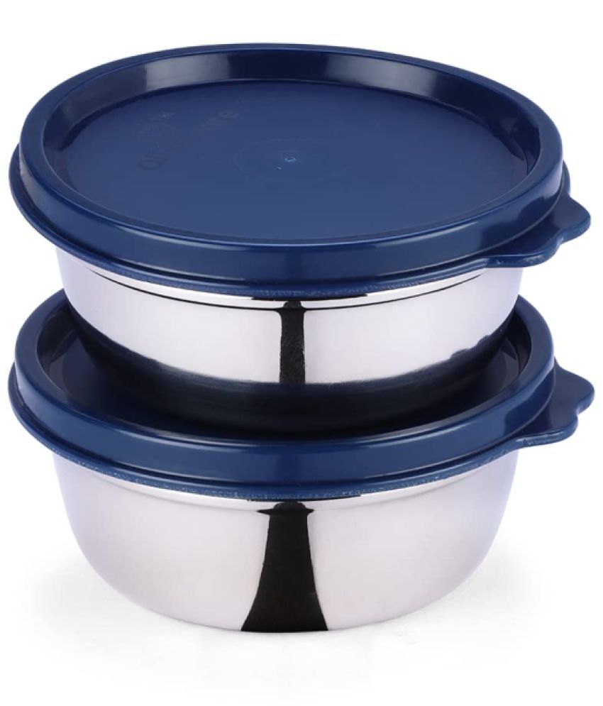     			Oliveware Elegant Steel Blue Storage Containers 250 ml Each (Set of 2)
