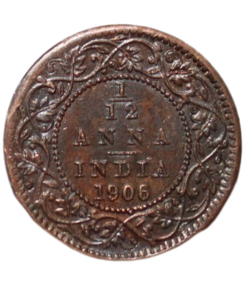     			PRIDE INDIA - 1/12 Anna (1906) Edward VII British India Collectible Old and Rare 1 Coin Numismatic Coins