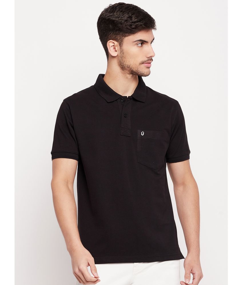     			UNIBERRY - Black Cotton Regular Fit Men's Polo T Shirt ( Pack of 1 )