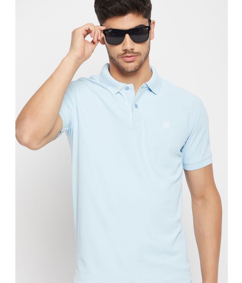     			UNIBERRY - Sky Blue Cotton Blend Regular Fit Men's Polo T Shirt ( Pack of 1 )