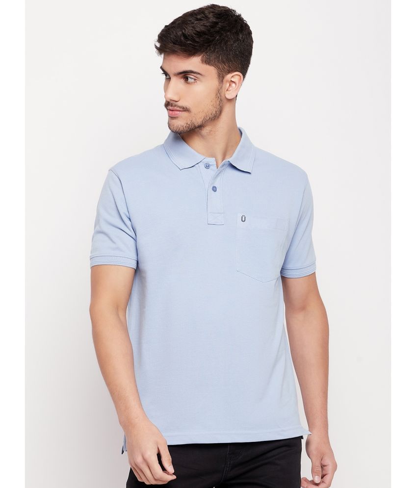     			UNIBERRY - Sky Blue Cotton Regular Fit Men's Polo T Shirt ( Pack of 1 )
