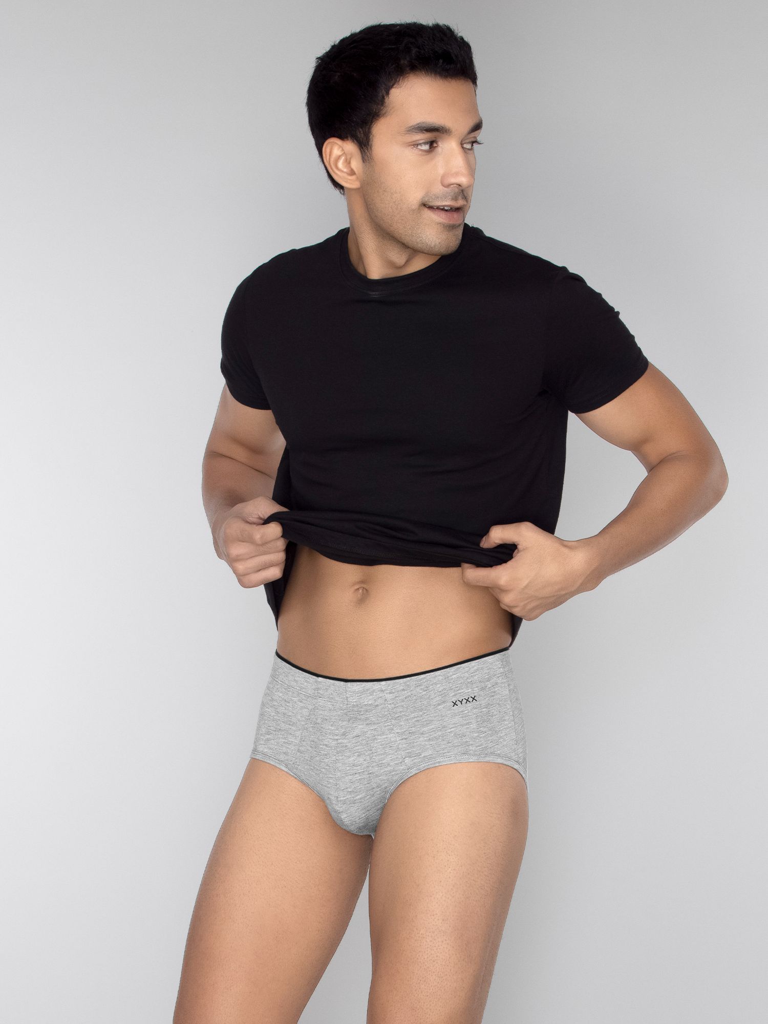     			XYXX Modal Men's Briefs ( Light Grey )