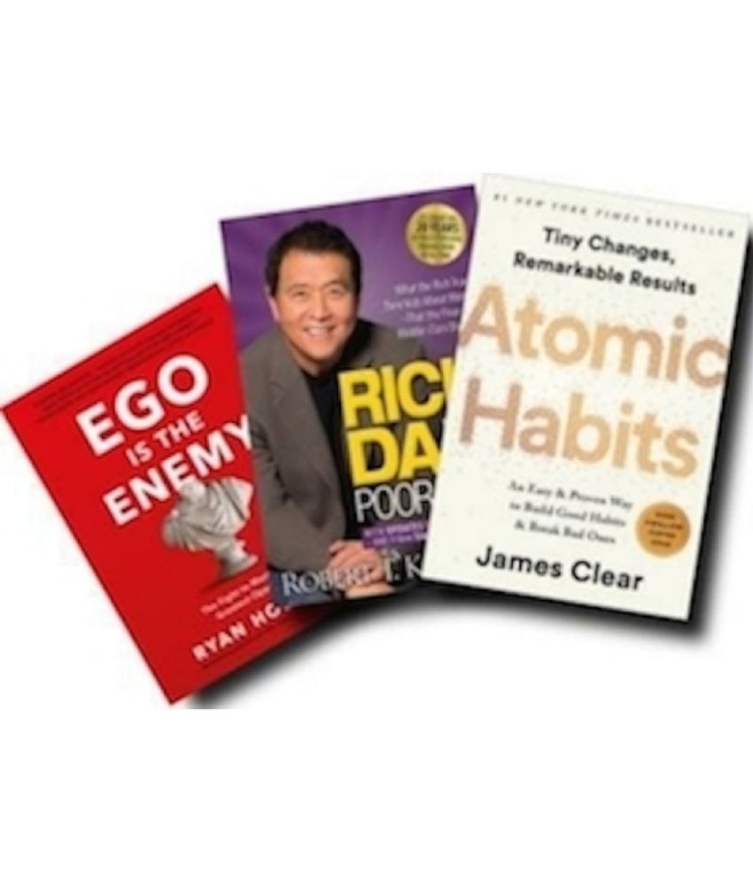     			Atomic Habits Rich Dad Poor Dad Ego Is The Enemy Combo (Paperback James Robert Kiyosaki Ryan Holiday)