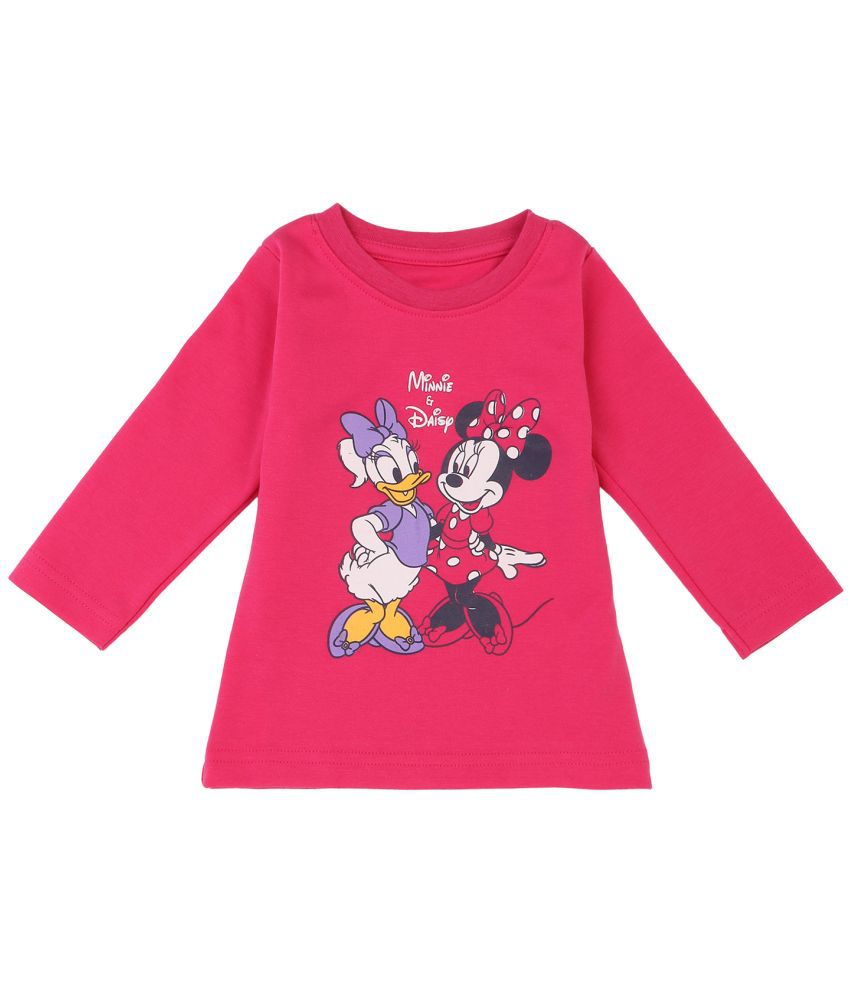     			Bodycare Minnie & Friends Girls Sweat Shirt Round Neck Full Sleeves Solid Fuchsia Pack Of 1