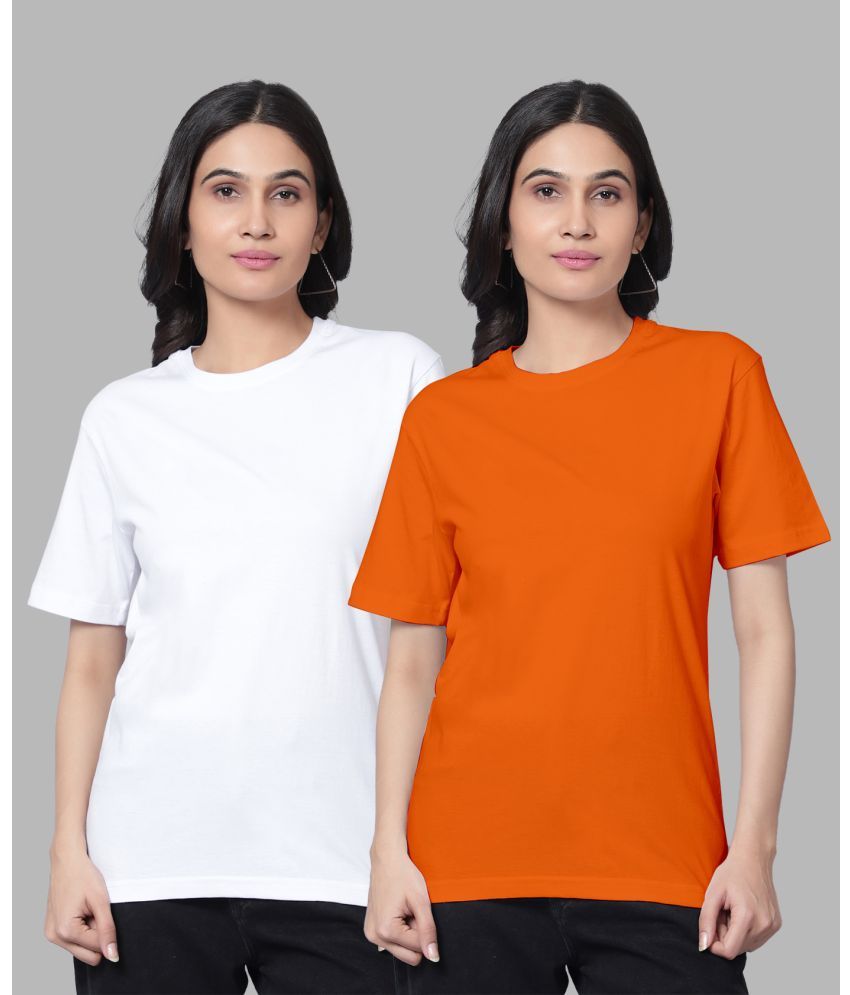     			Diaz - Multicolor Cotton Blend Loose Fit Women's T-Shirt ( Pack of 2 )