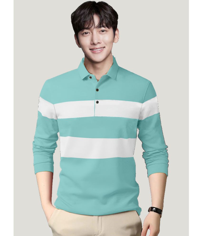     			GESPO - Sea Green Cotton Blend Regular Fit Men's Polo T Shirt ( Pack of 1 )