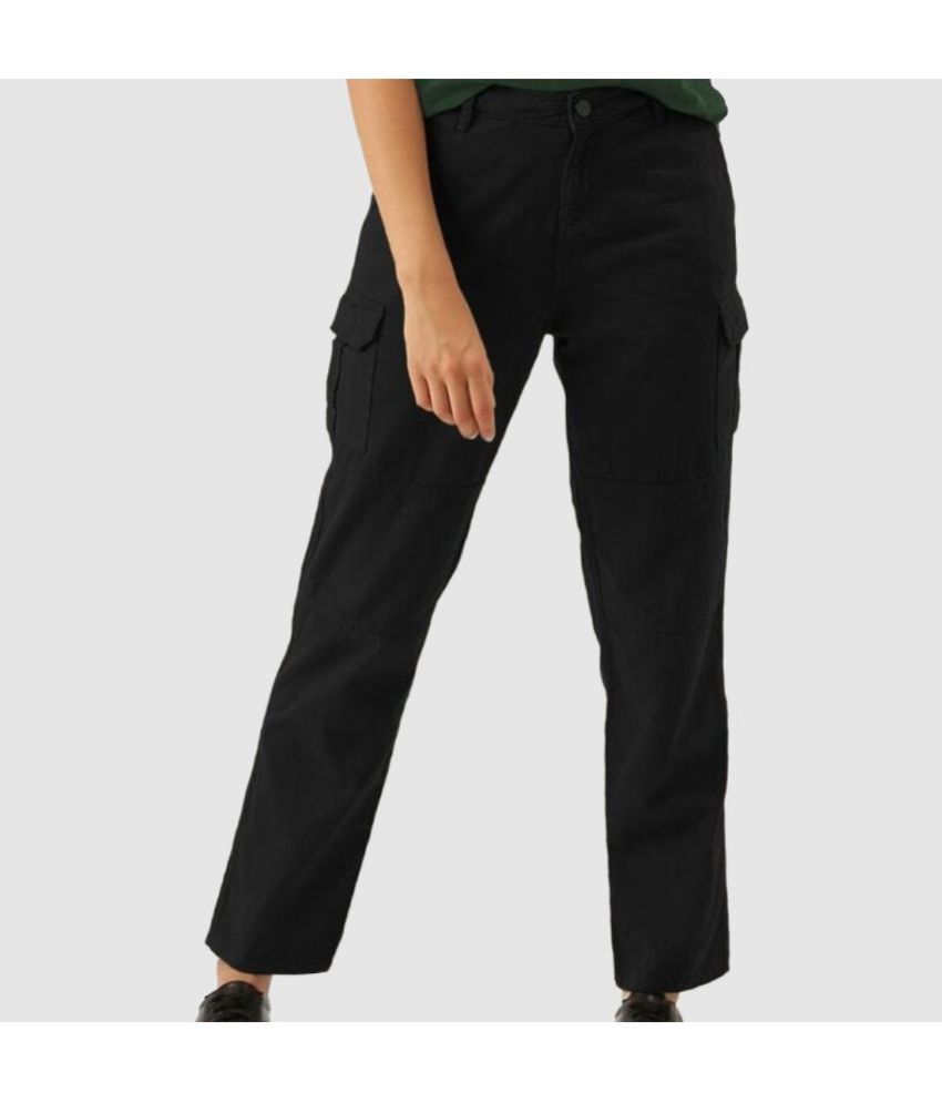     			IVOC - Black Cotton Loose Women's Cargo Pants ( Pack of 1 )