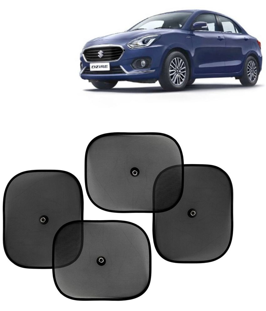     			Kingsway Car Curtain Sticky Sun Shade Universal Use for Maruti Suzuki Swift Dzire, 2017 - 2019 Model, Color : Black, Mesh, Pack of 4 Piece Car Sun Shades Blinds Cover
