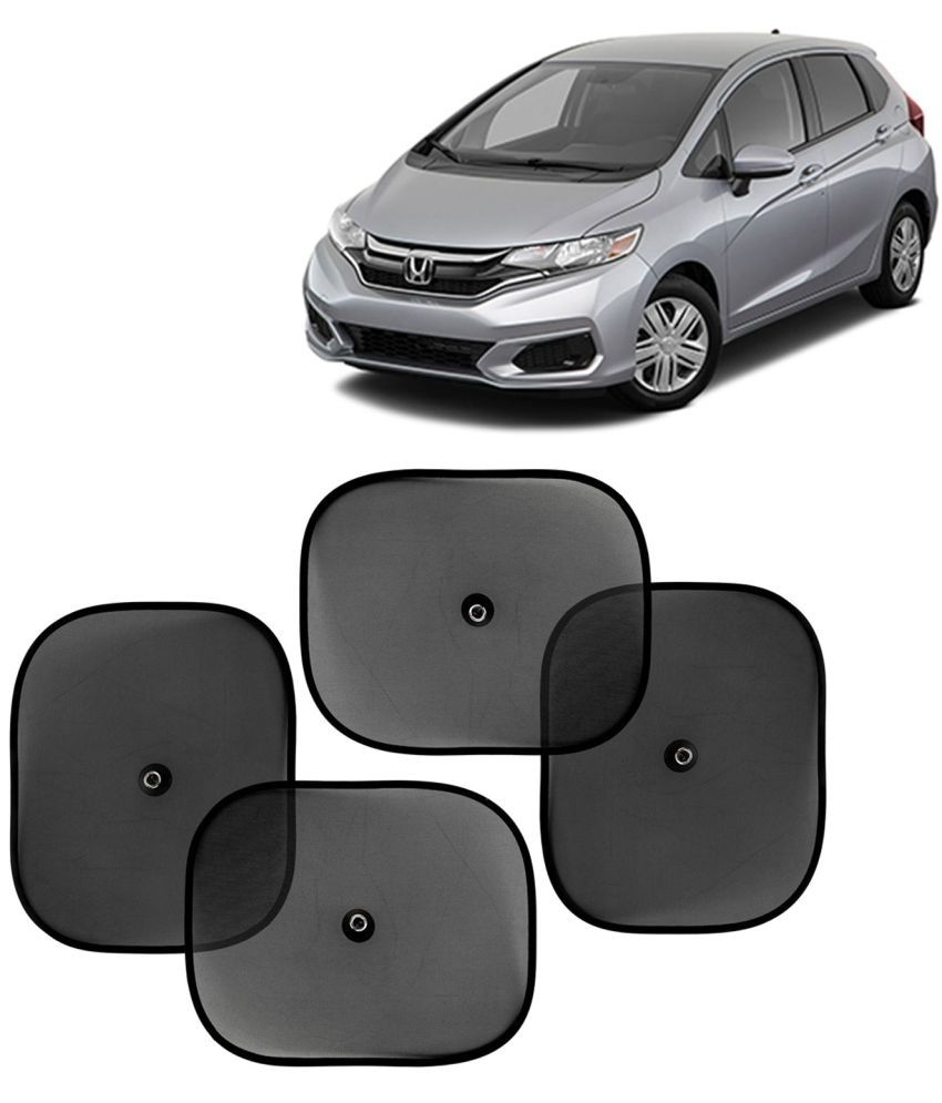     			Kingsway Car Curtain Sticky Sun Shade Universal Use for Honda Jazz, 2018 Onwards Model, Color : Black, Mesh, Pack of 4 Piece Car Sun Shades Blinds Cover