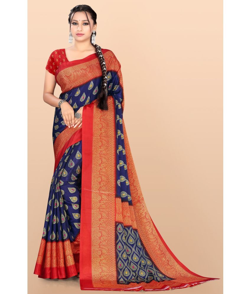     			LEELAVATI - Multicolor Crepe Saree With Blouse Piece ( Pack of 1 )