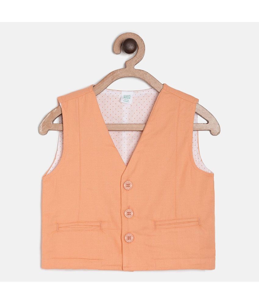     			MINI KLUB Baby Boys Orange Woven Waistcoat Pack of 1