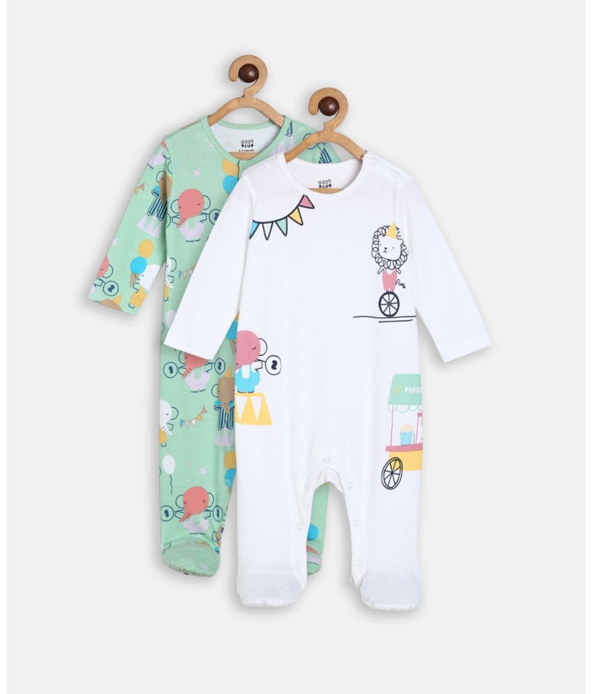     			MINI KLUB New Born And Baby Boys Multi Knit Sleep Suit Pack of 1