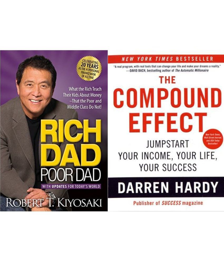     			(Combo of 2 Books) Rich Dad Poor Dad & Compound Effect (English, Paperback)