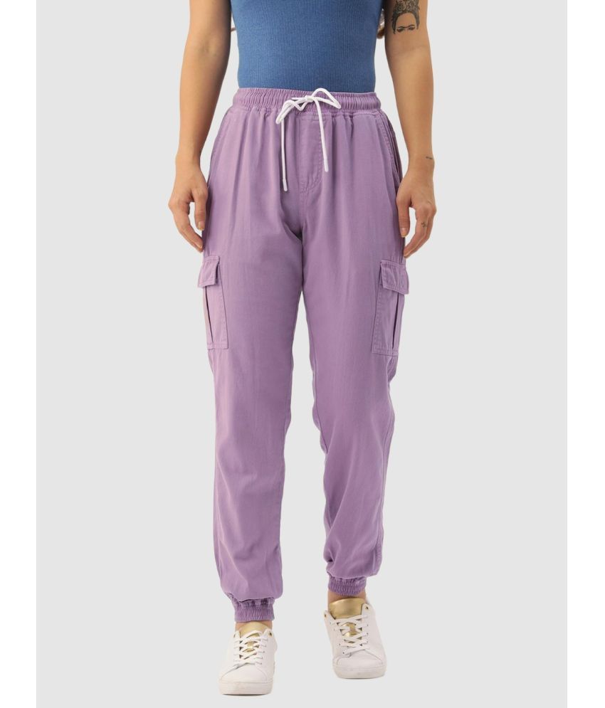     			IVOC - Lavender Cotton Regular Women's Cargo Pants ( Pack of 1 )