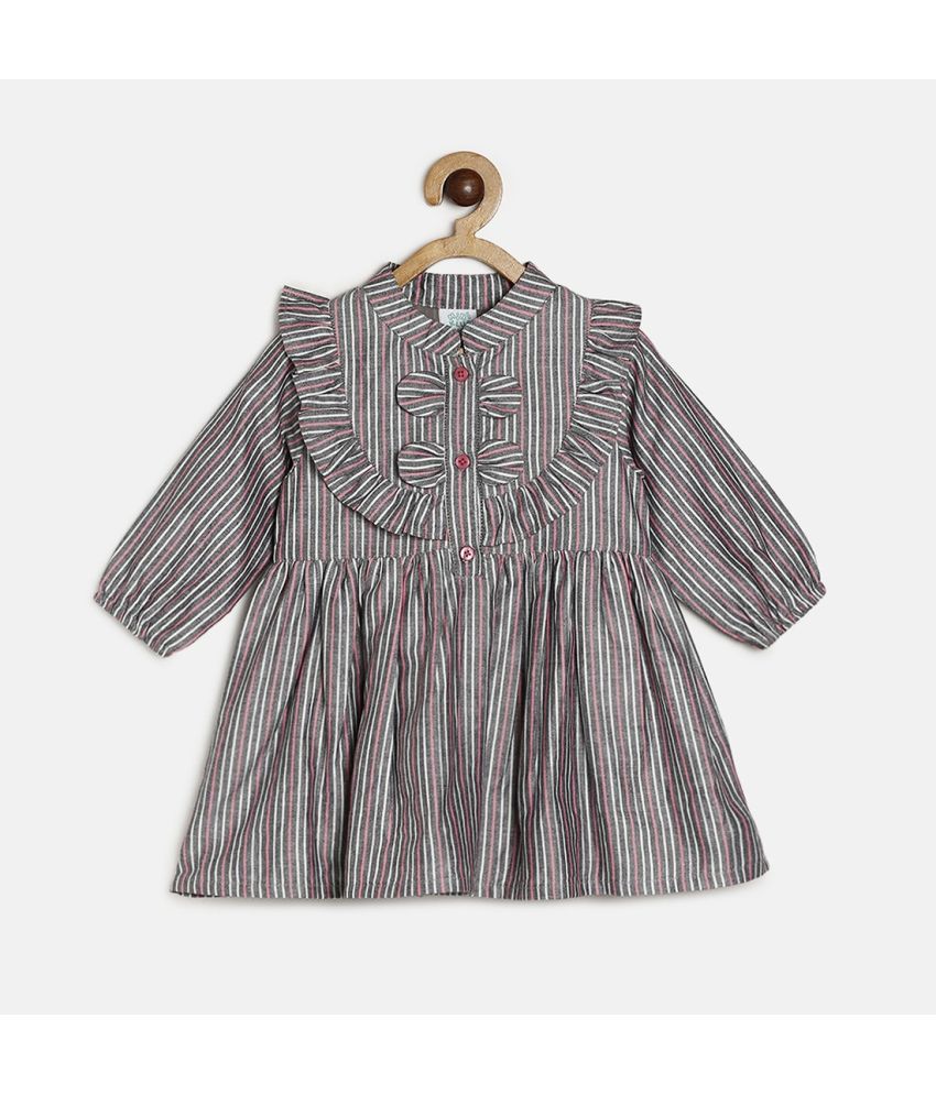     			MINI KLUB - Brown Cotton Blend Baby Girl Dress ( Pack of 1 )