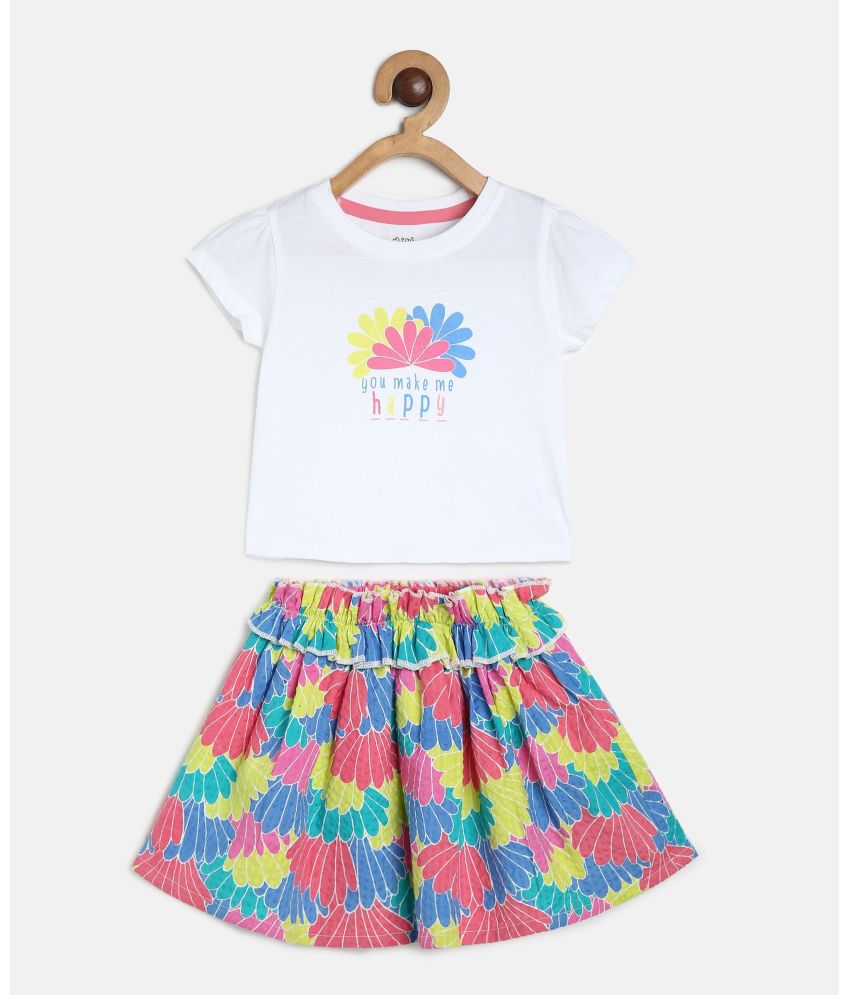     			MINI KLUB - Multicolor Cotton Baby Girl Top & Trouser ( Pack of 1 )