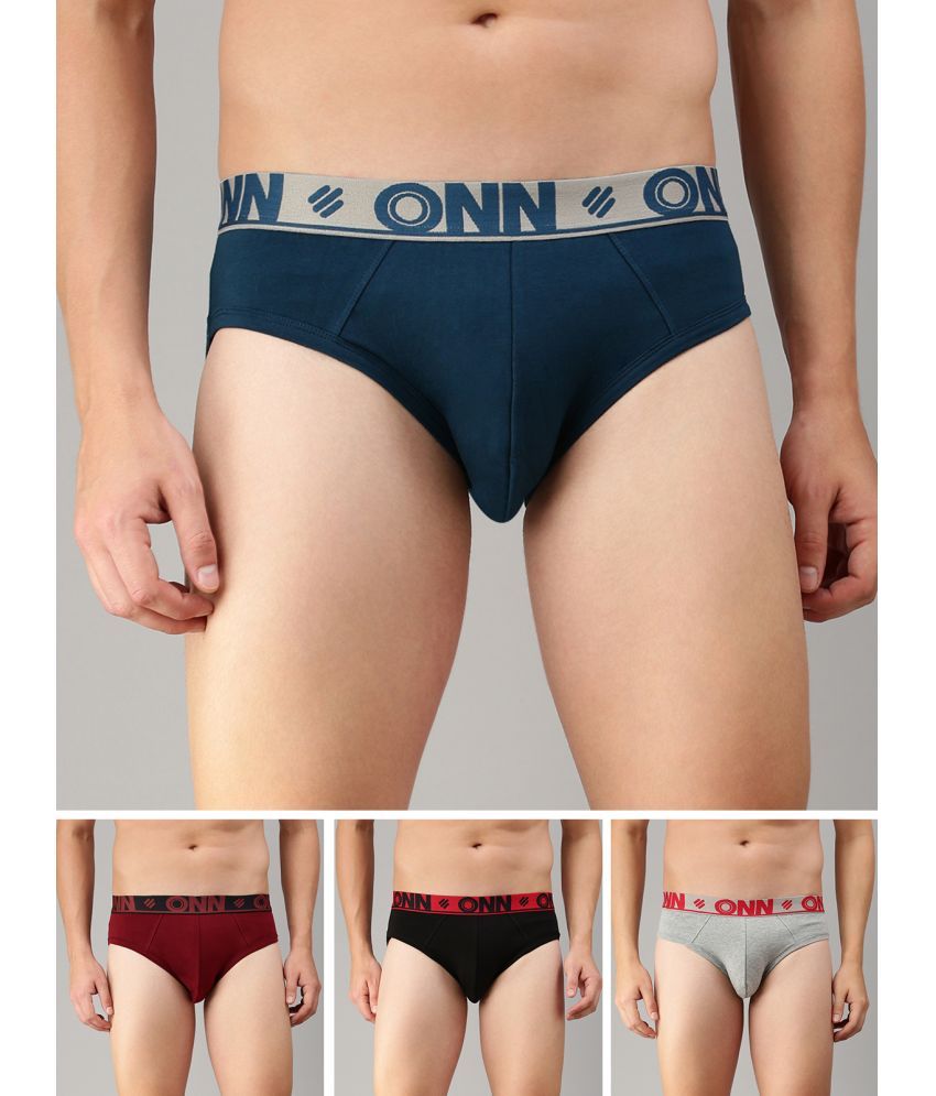     			ONN Pack of 4 Cotton Blend Men's Briefs ( Multicolor )